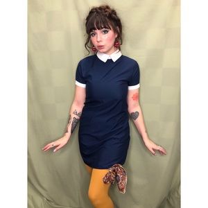 💙darling collared navy blue dress💙